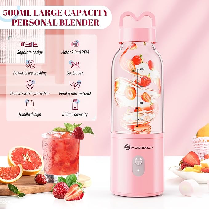 Portable Personal Blender 17 OZ/500 ML Juicer